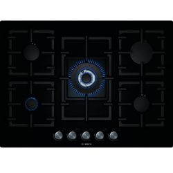 Bosch Avantixx PPQ716B91E 70cm Frameless Gas Hob in Black Glass